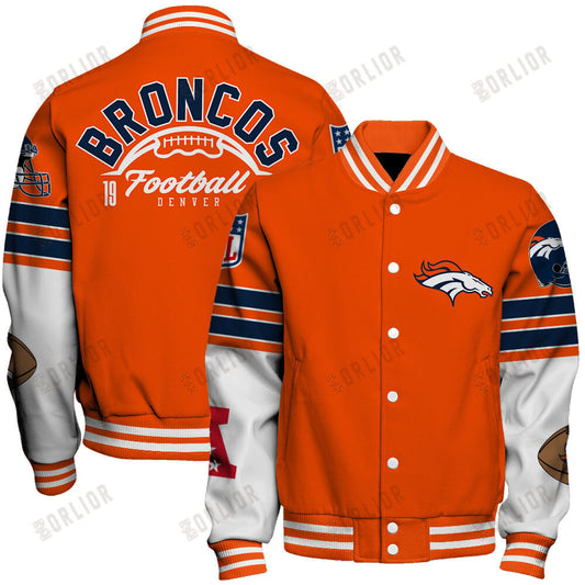Denver Broncos National Football League 2024 Feel The Power Unisex Varsity Jacket
