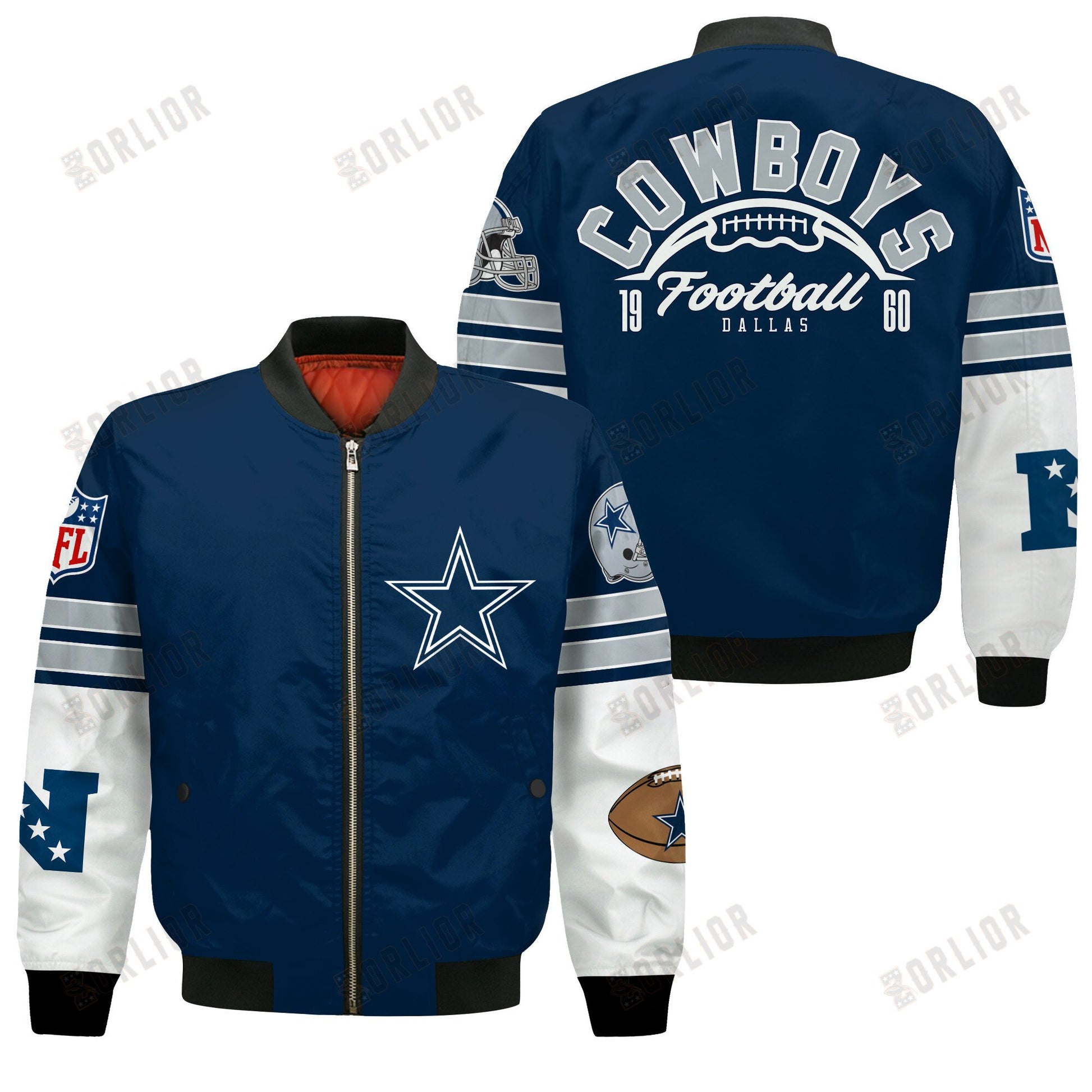 Dallas Cowboys National Football League 2024 Feel The Power Bomber Jacket