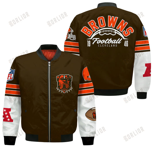 Cleveland Browns National Football League 2024 Feel The Power Bomber Jacket