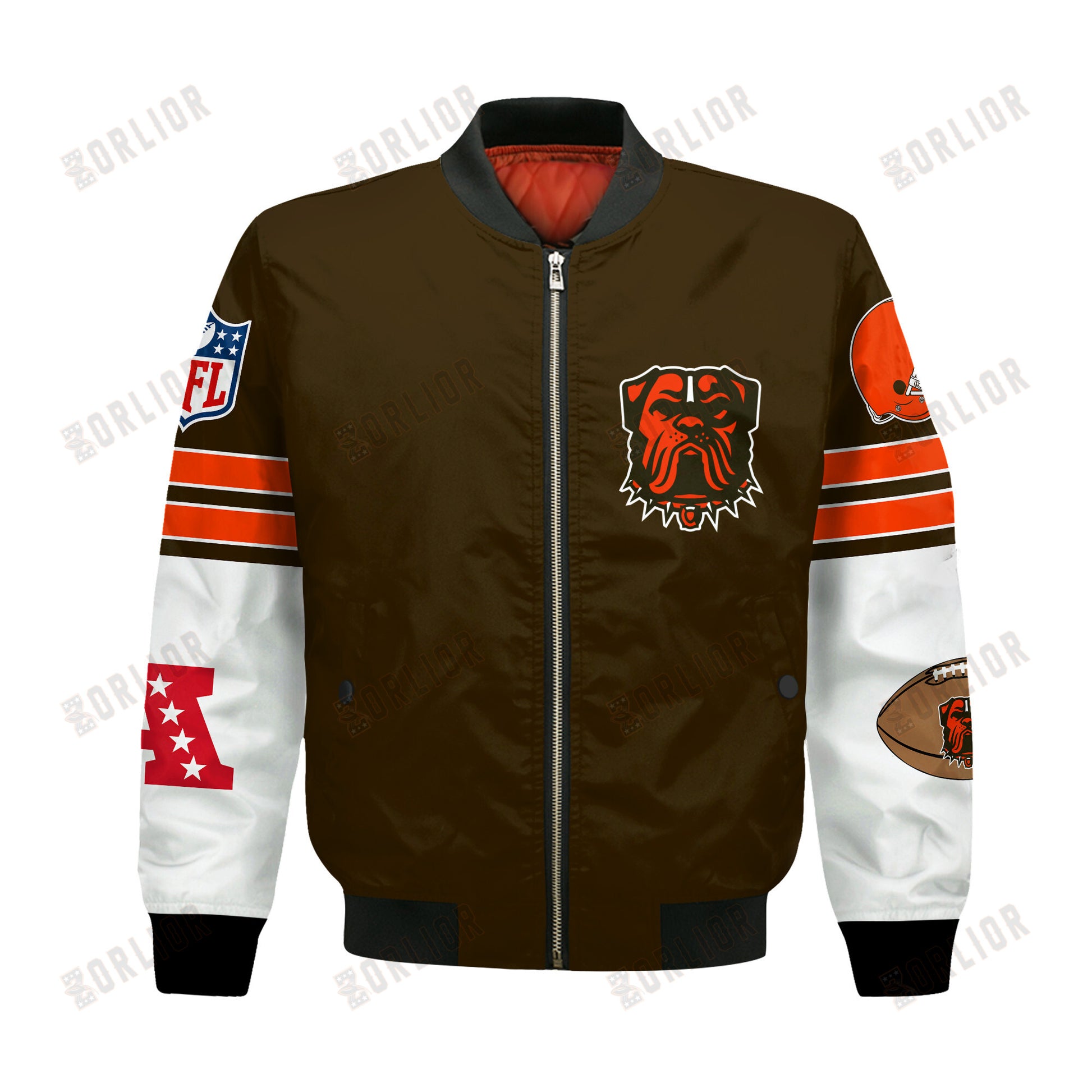 Cleveland Browns National Football League 2024 Feel The Power Bomber Jacket