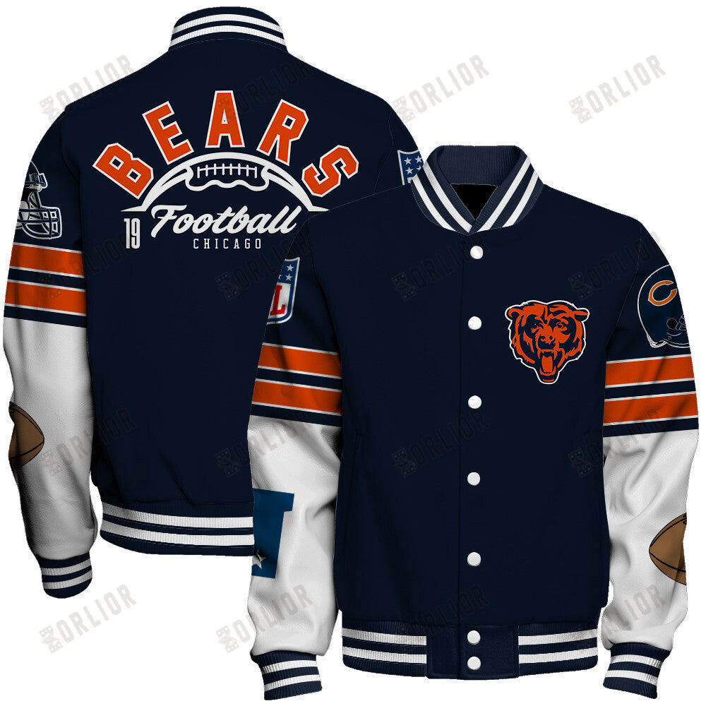 Chicago Bears National Football League 2024 Feel The Power Unisex Varsity Jacket