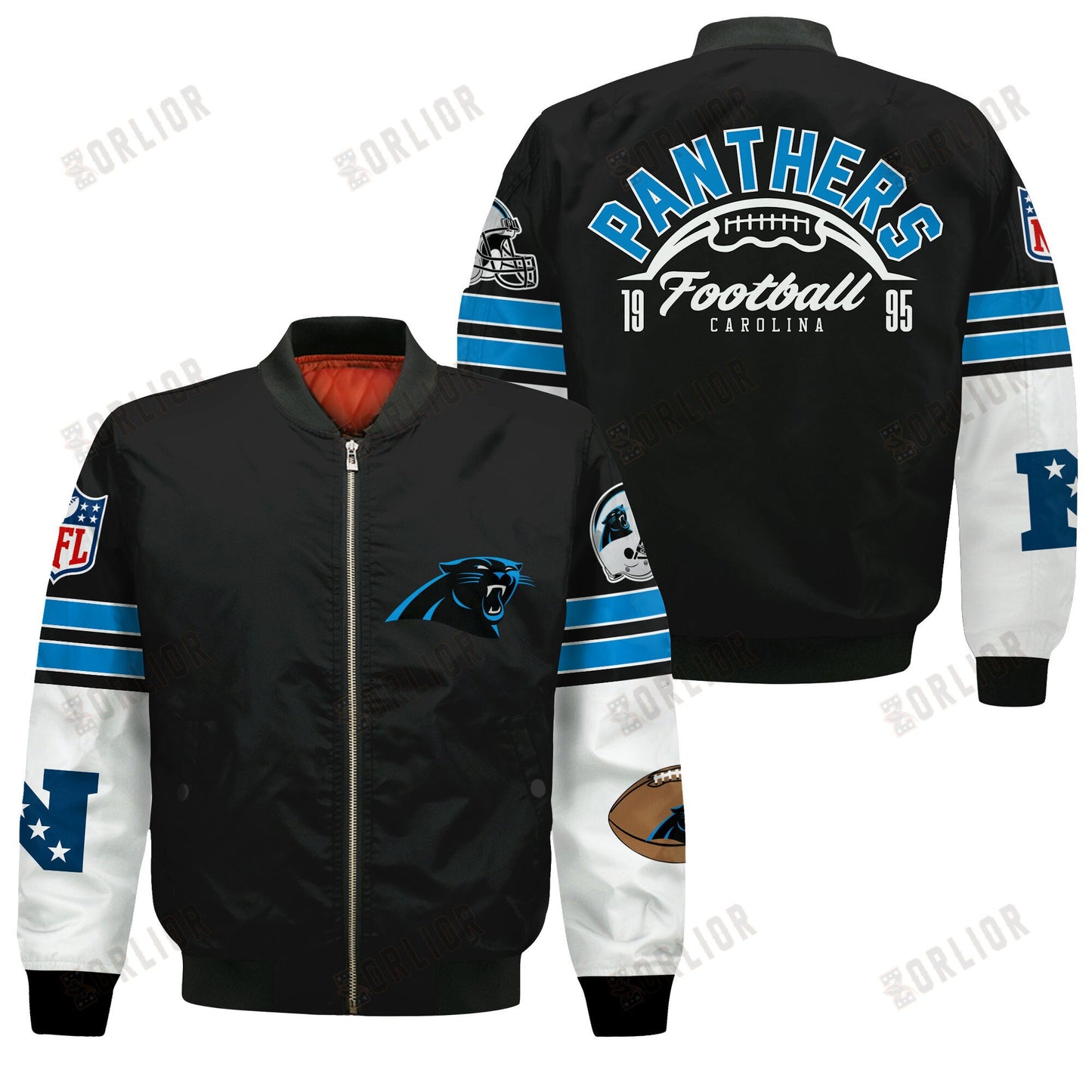 Carolina Panthers National Football League 2024 Feel The Power Bomber Jacket