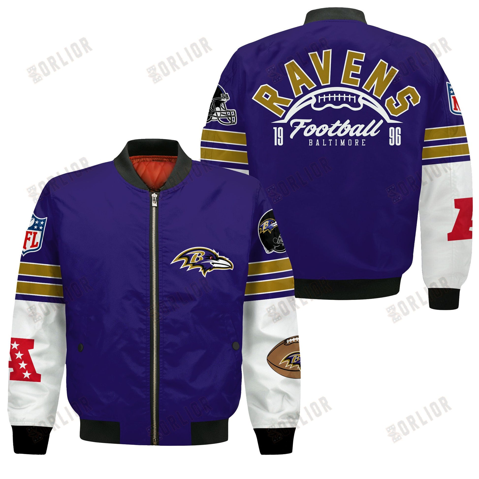 Baltimore Ravens National Football League 2024 Feel The Power Bomber Jacket