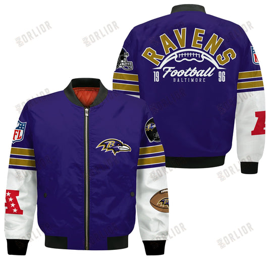 Baltimore Ravens National Football League 2024 Feel The Power Bomber Jacket