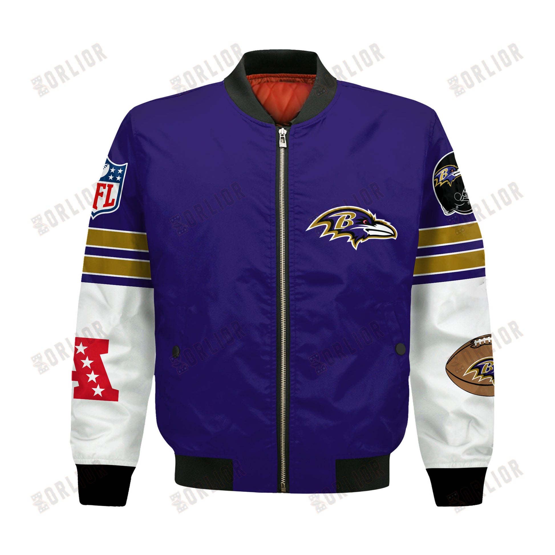 Baltimore Ravens National Football League 2024 Feel The Power Bomber Jacket