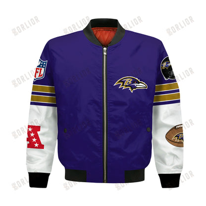 Baltimore Ravens National Football League 2024 Feel The Power Bomber Jacket