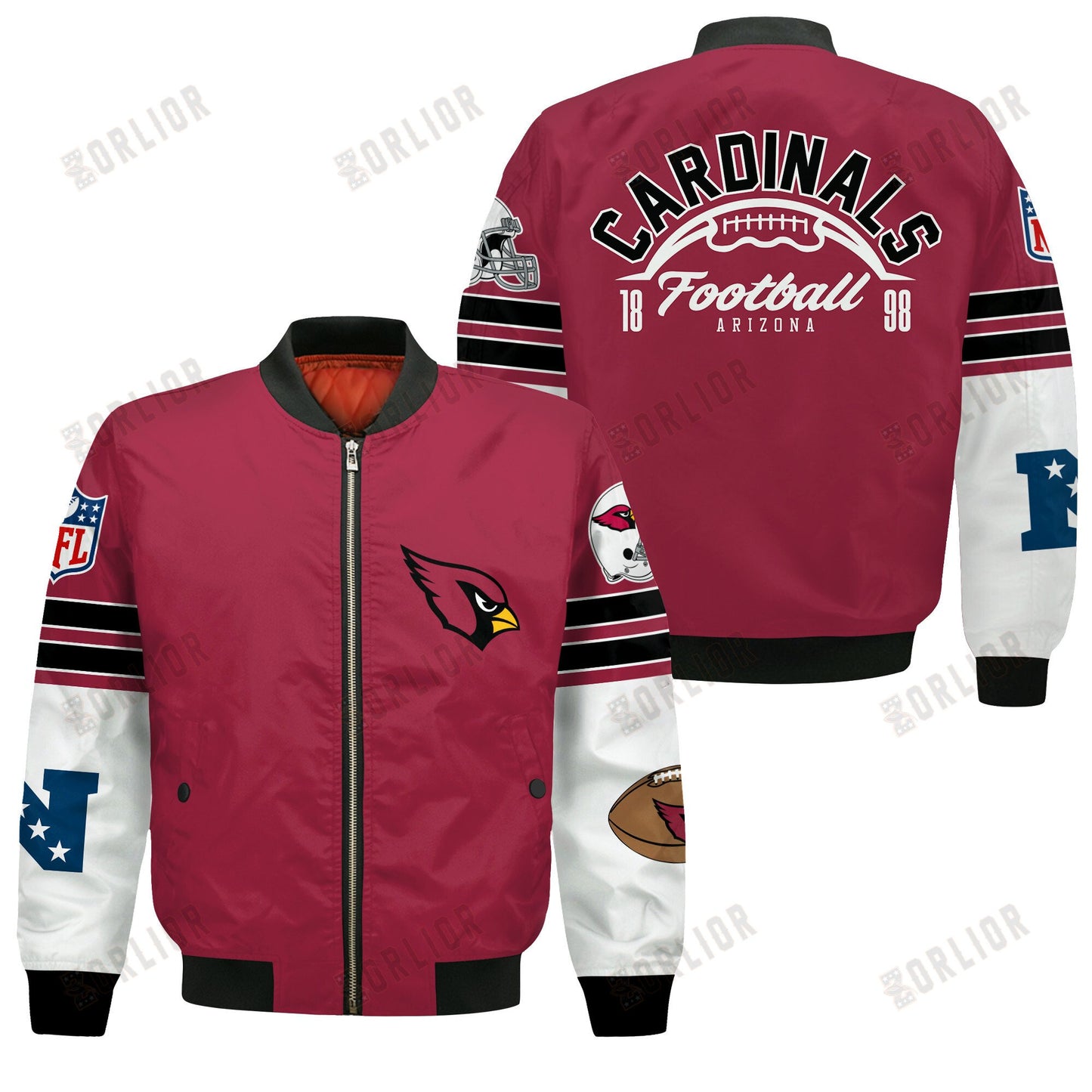 Arizona Cardinals National Football League 2024 Feel The Power Bomber Jacket