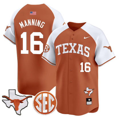 Texas Longhorns 2024 Vapor Premier Baseball Jersey - All Stitched