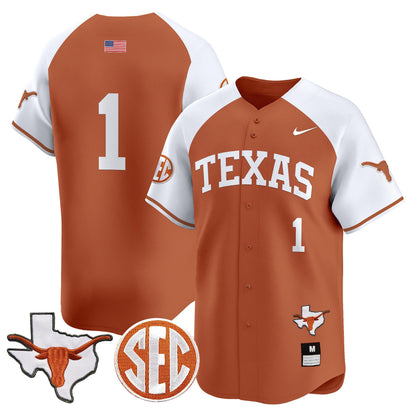 Texas Longhorns 2024 Vapor Premier Baseball Jersey - All Stitched