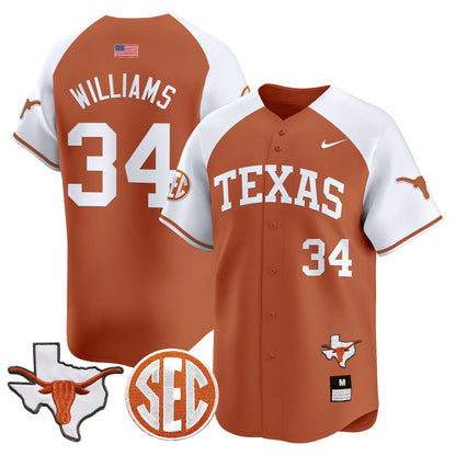 Texas Longhorns 2024 Vapor Premier Baseball Jersey - All Stitched