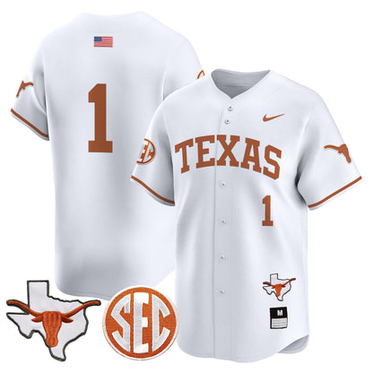 Texas Longhorns 2024 Vapor Premier Baseball Jersey - All Stitched