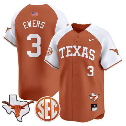 Texas Longhorns 2024 Vapor Premier Baseball Jersey - All Stitched