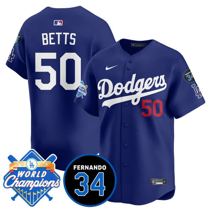 LA Dodgers - World Series Champions 2024/Fernando Valenzuela Memorial Jersey - All Stitched