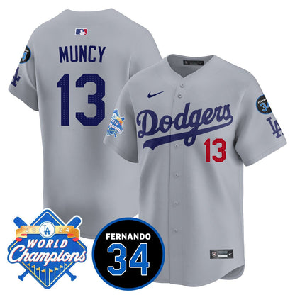 LA Dodgers - World Series Champions 2024/Fernando Valenzuela Memorial Jersey - All Stitched