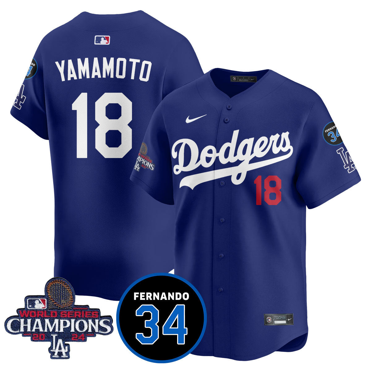 LA Dodgers - World Series Champions 2024 Jersey - All Stitched