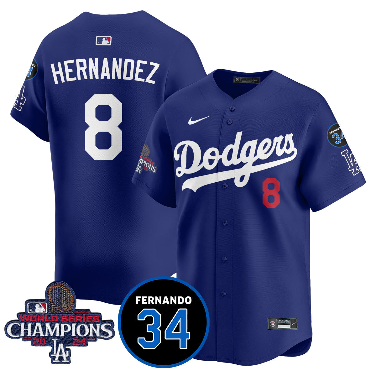 LA Dodgers - World Series Champions 2024 Jersey - All Stitched