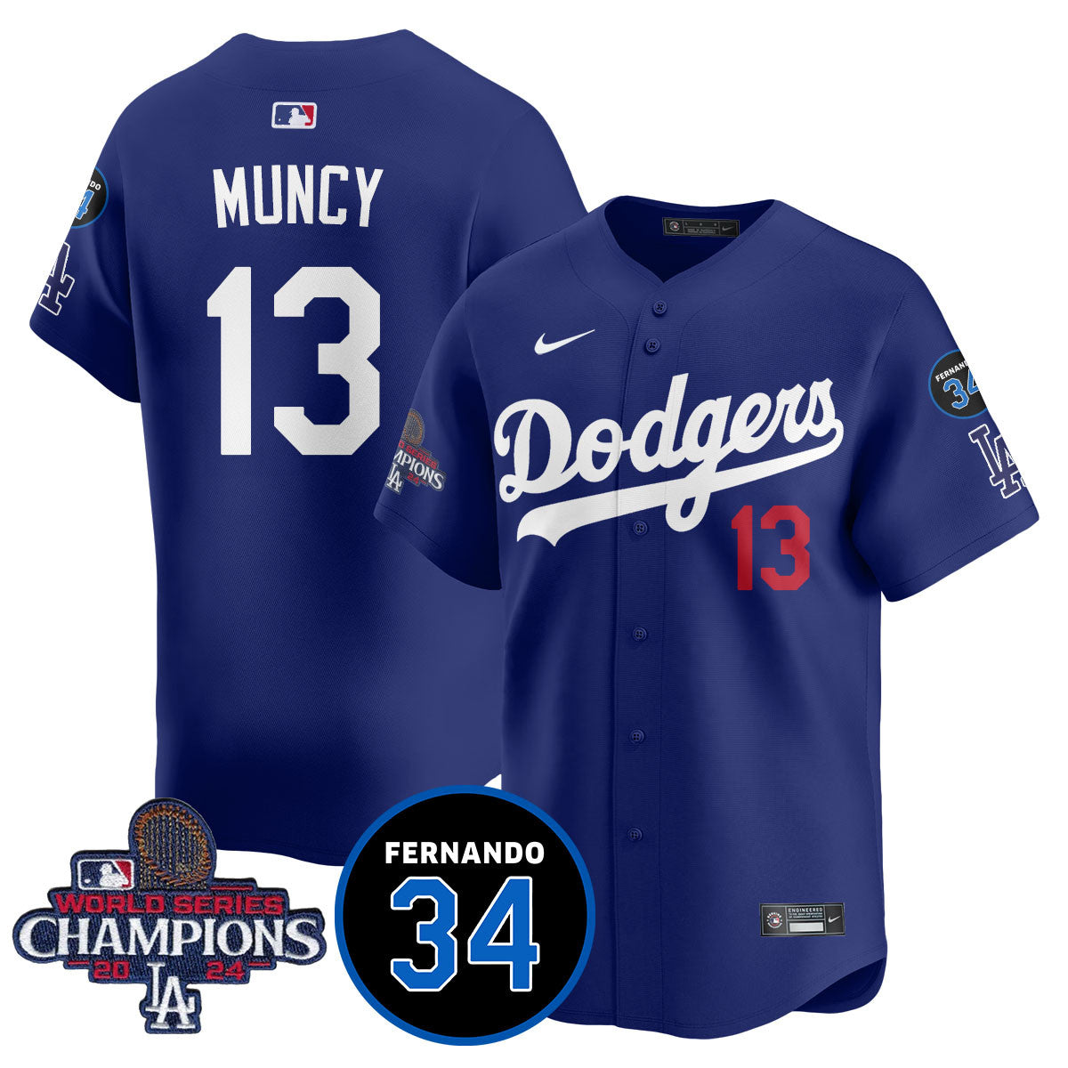 LA Dodgers - World Series Champions 2024 Jersey - All Stitched