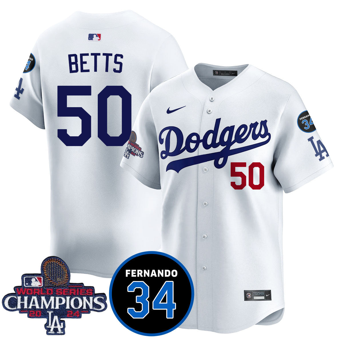 LA Dodgers - World Series Champions 2024 Jersey - All Stitched