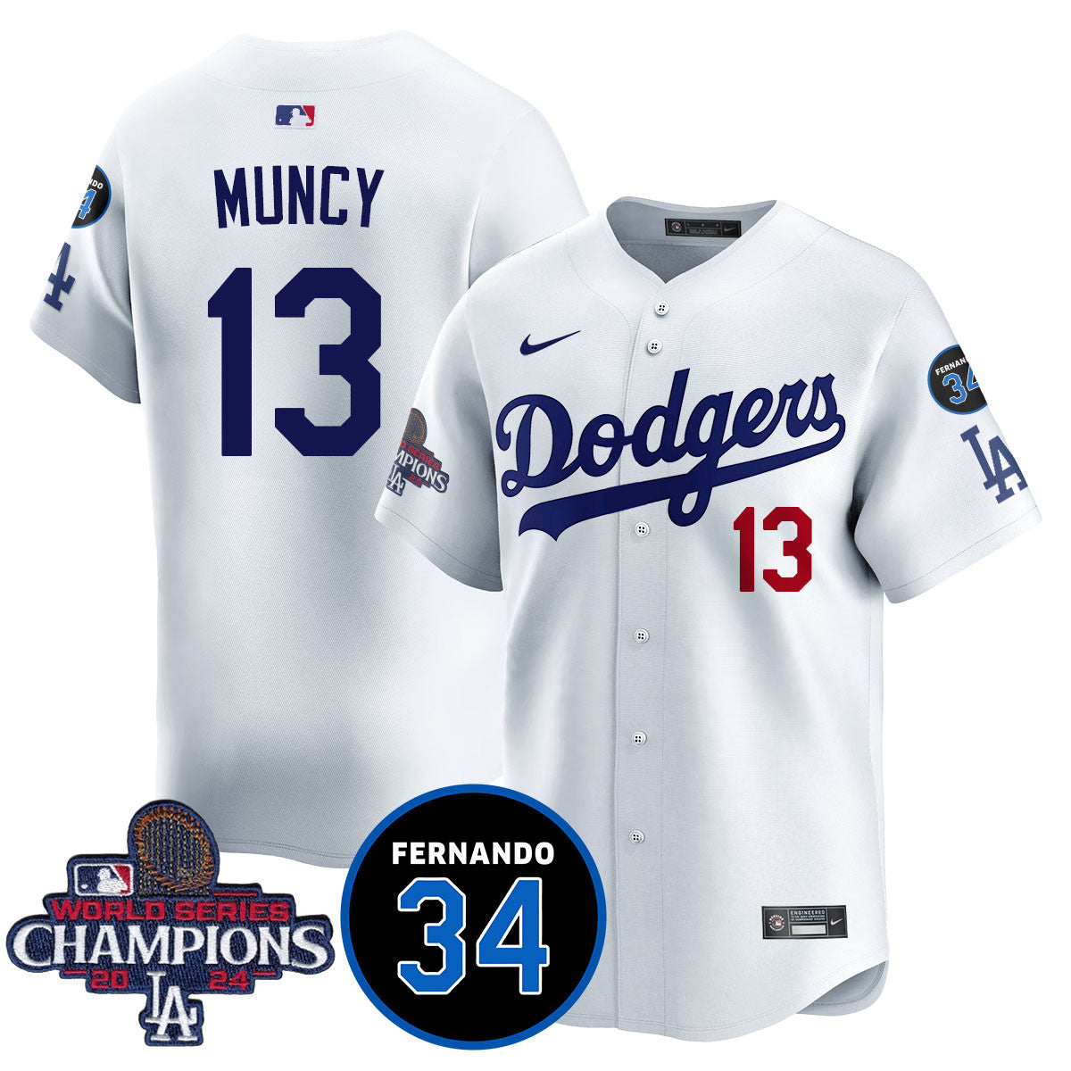 LA Dodgers - World Series Champions 2024 Jersey - All Stitched