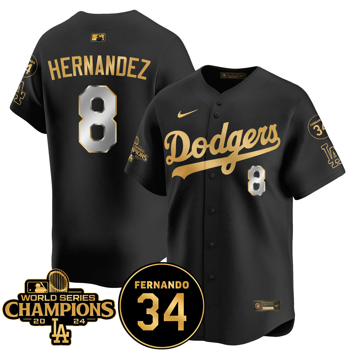 LA Dodgers - World Series Champions 2024 Jersey - All Stitched