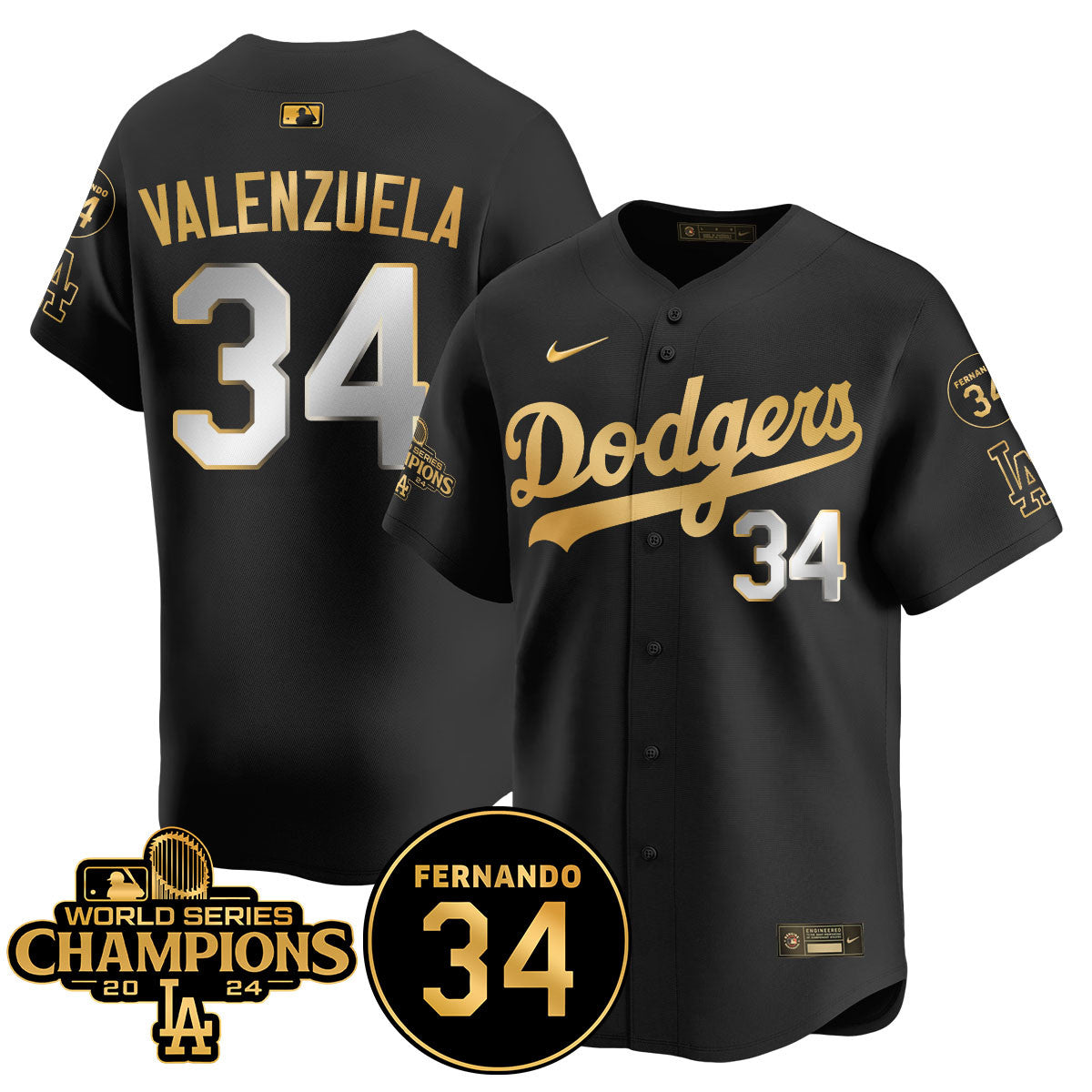 LA Dodgers - World Series Champions 2024 Jersey - All Stitched