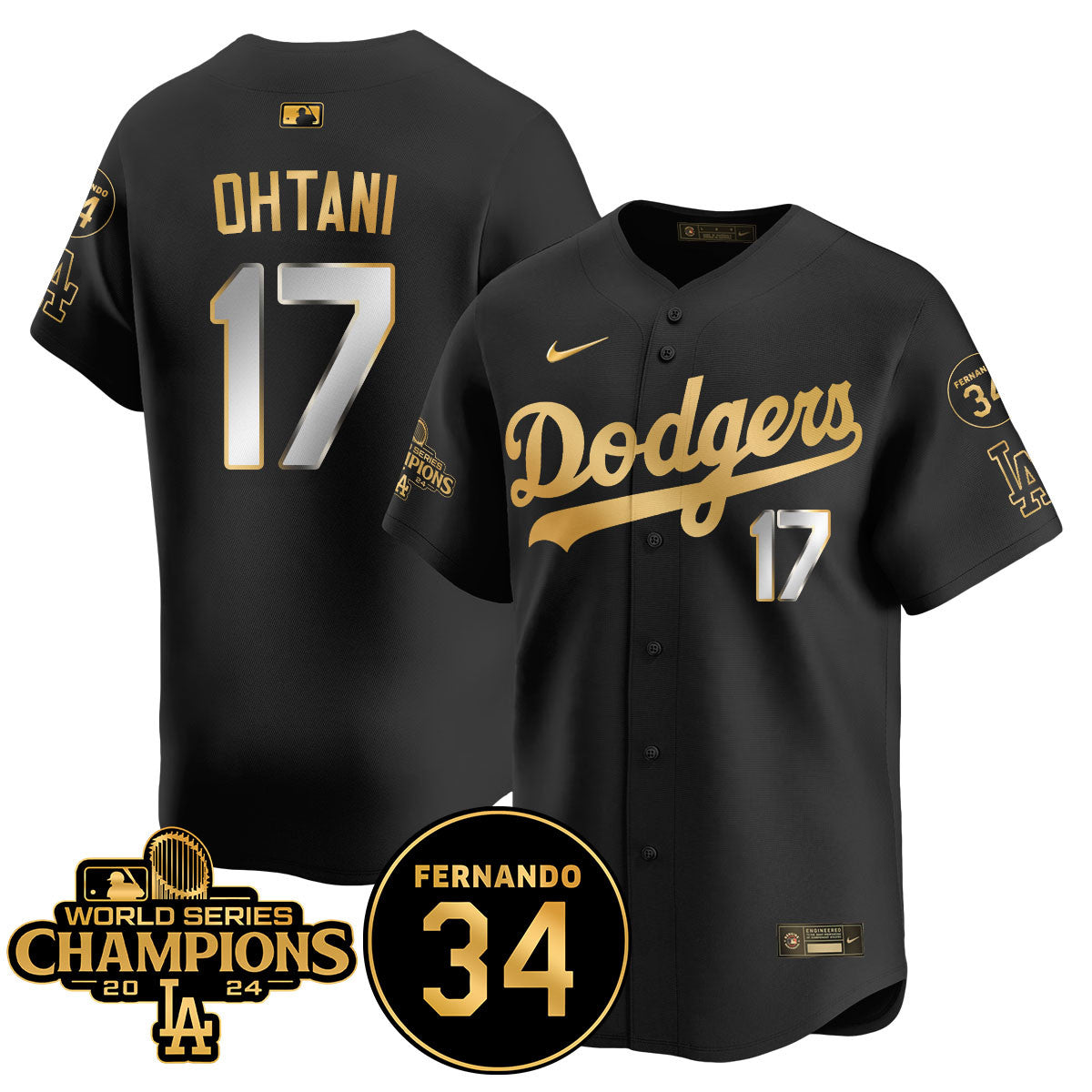 LA Dodgers - World Series Champions 2024 Jersey - All Stitched