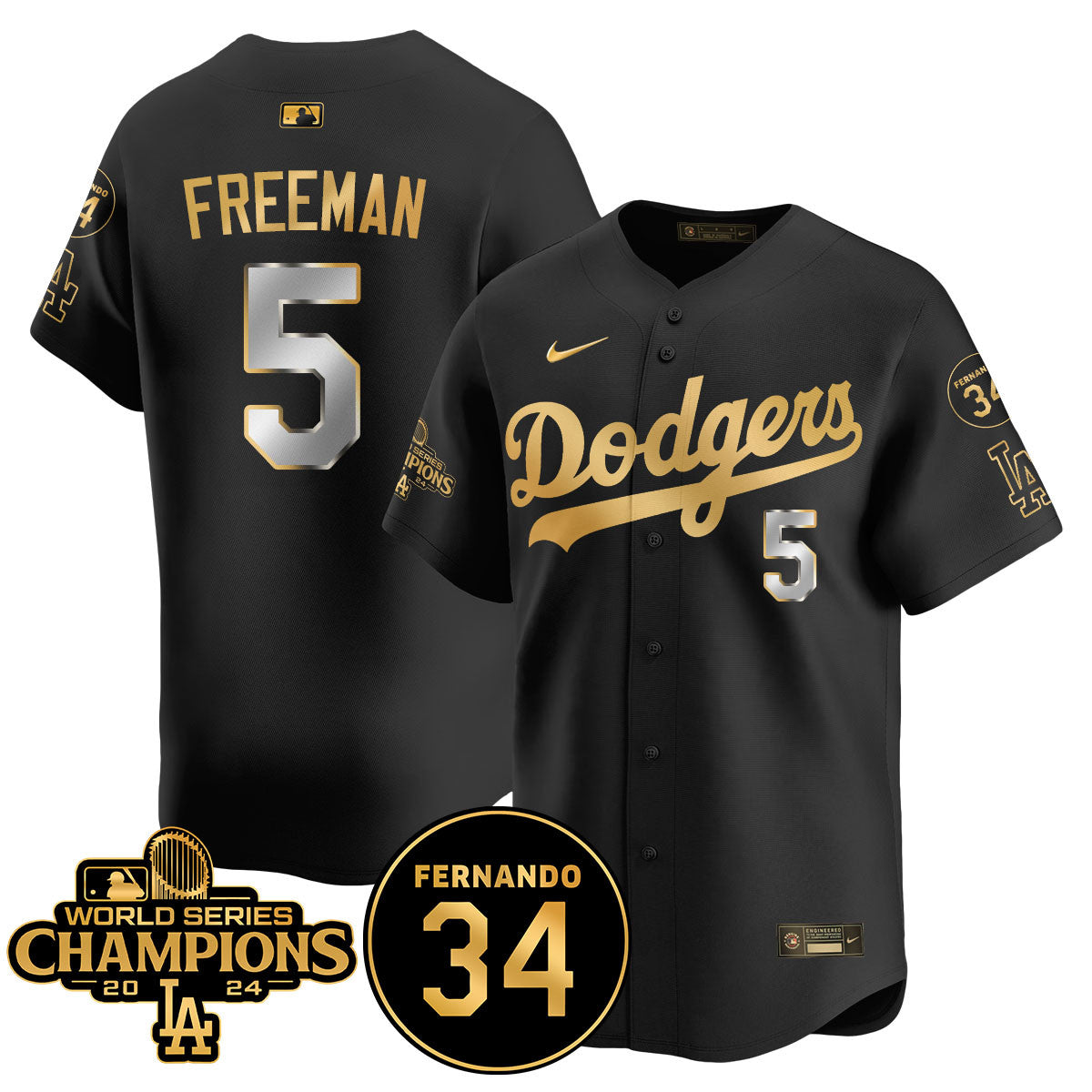 LA Dodgers - World Series Champions 2024 Jersey - All Stitched