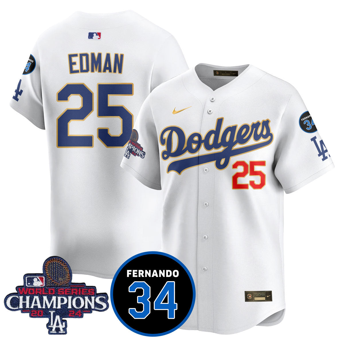 LA Dodgers - World Series Champions 2024 Jersey - All Stitched