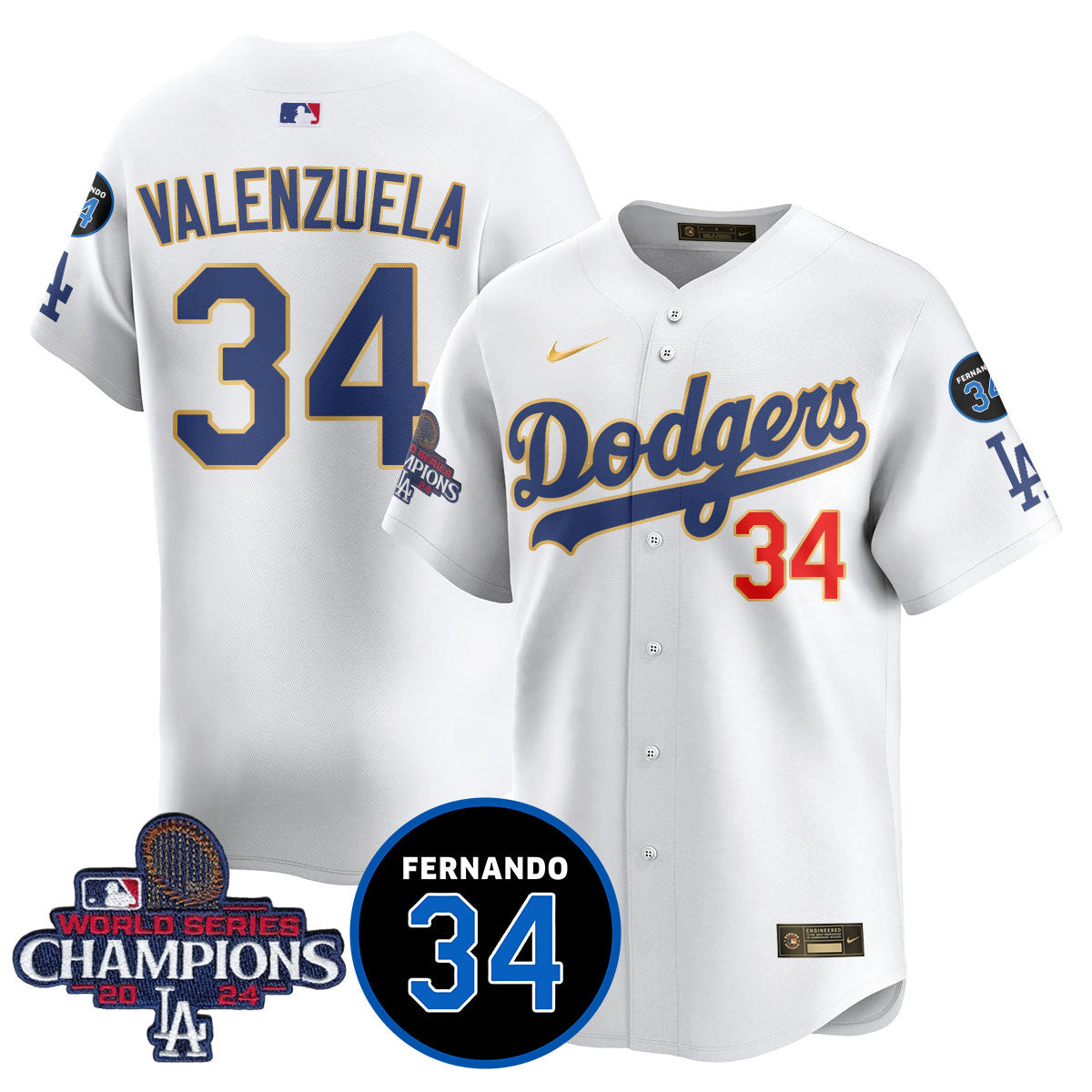 LA Dodgers - World Series Champions 2024 Jersey - All Stitched