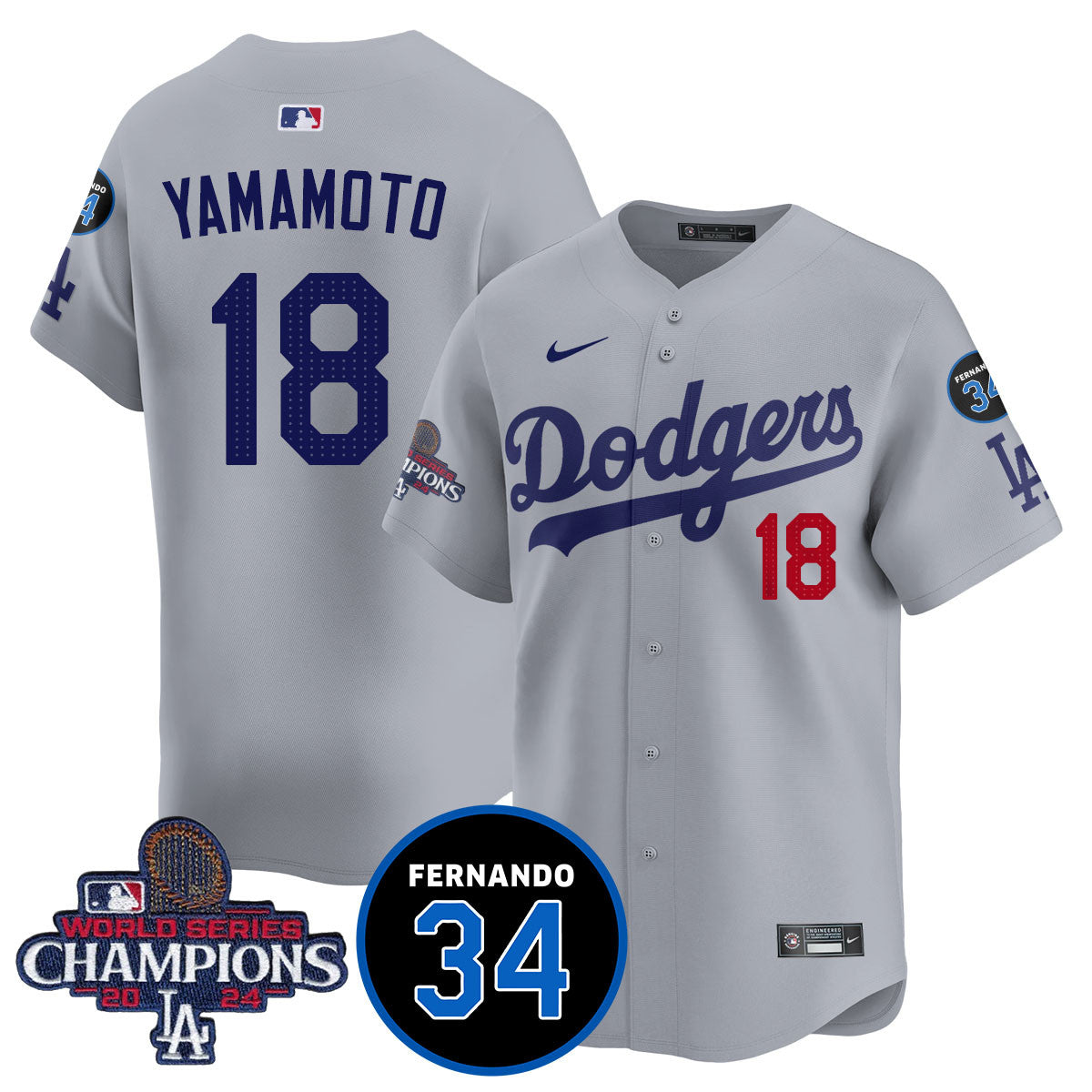 LA Dodgers - World Series Champions 2024 Jersey - All Stitched