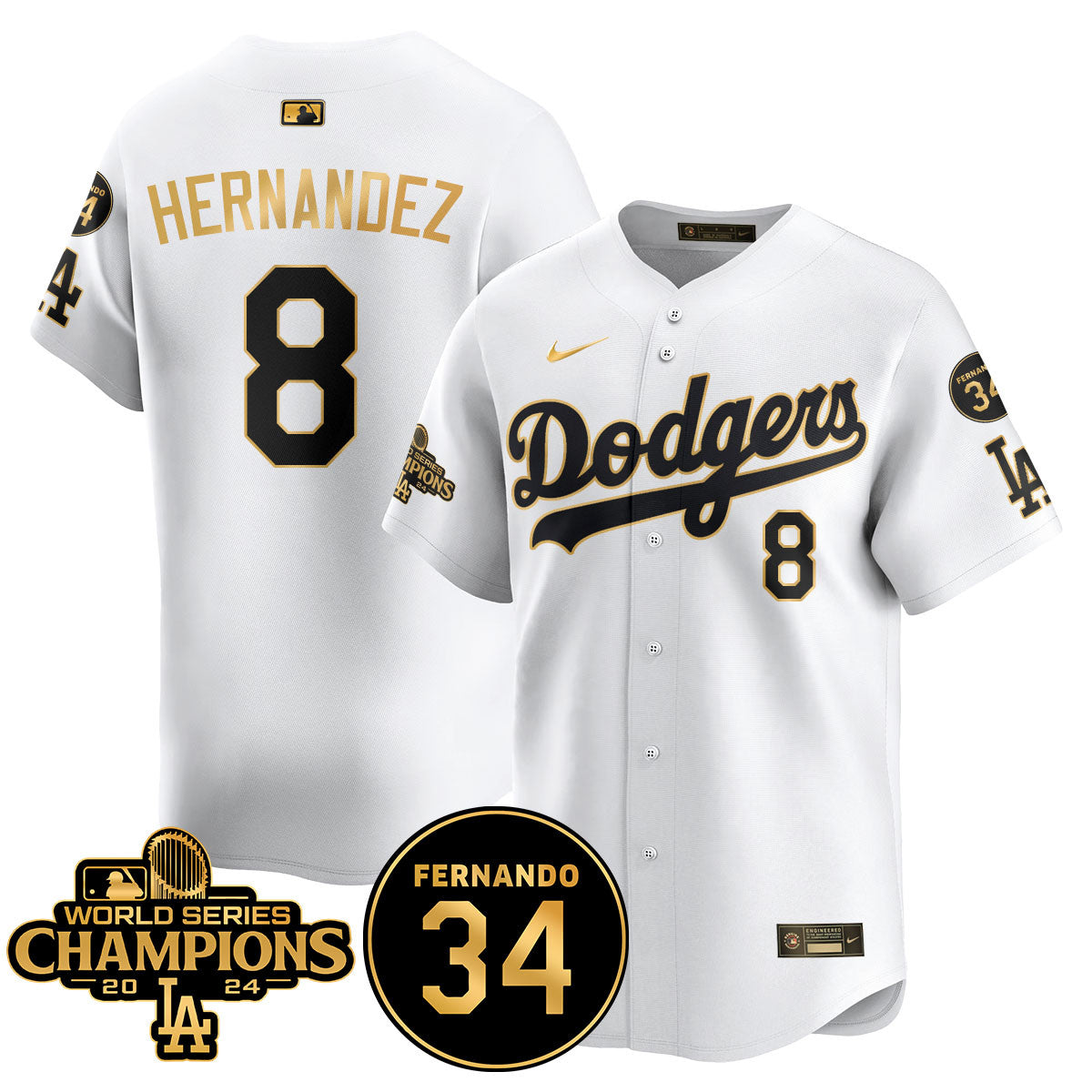 LA Dodgers - World Series Champions 2024 Jersey - All Stitched