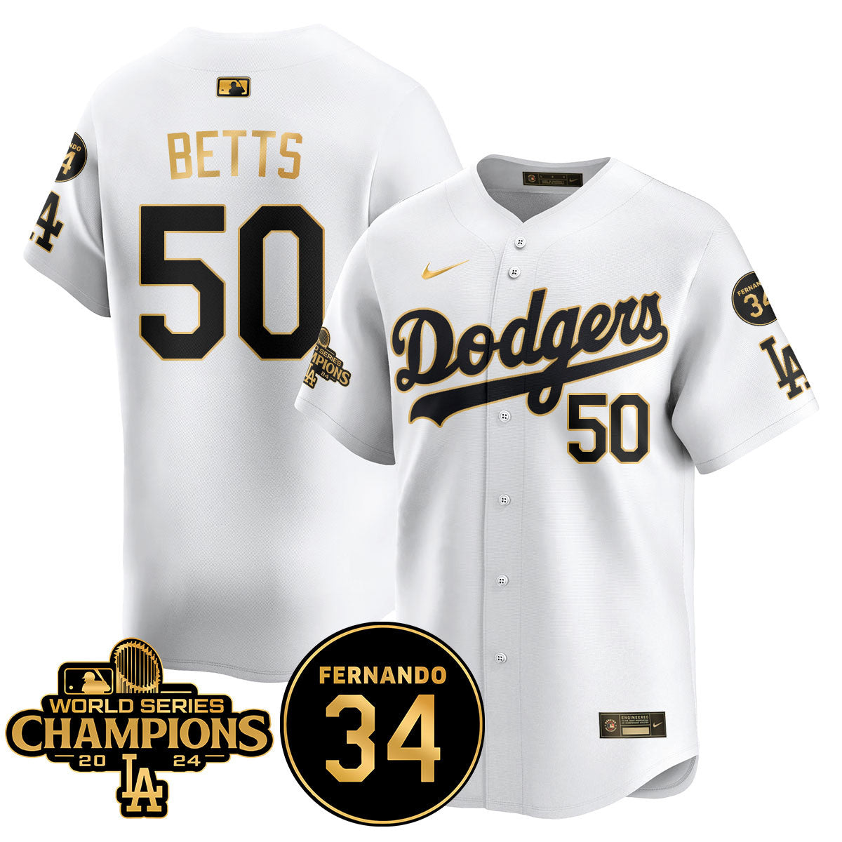 LA Dodgers - World Series Champions 2024 Jersey - All Stitched