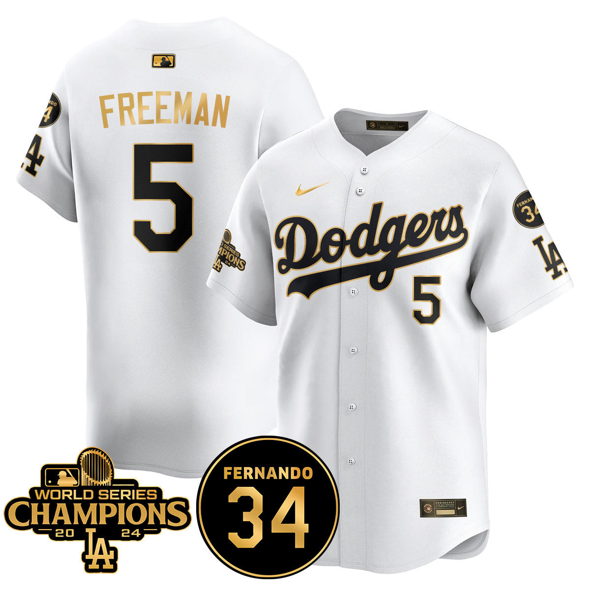 LA Dodgers - World Series Champions 2024 Jersey - All Stitched