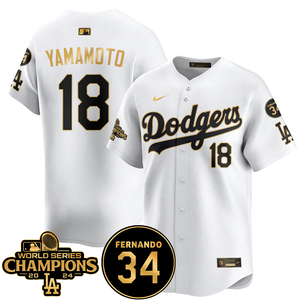 LA Dodgers - World Series Champions 2024 Jersey - All Stitched