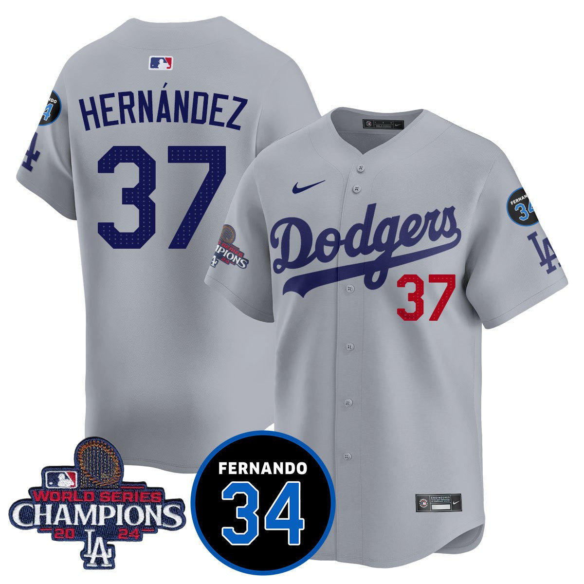 LA Dodgers - World Series Champions 2024 Jersey - All Stitched