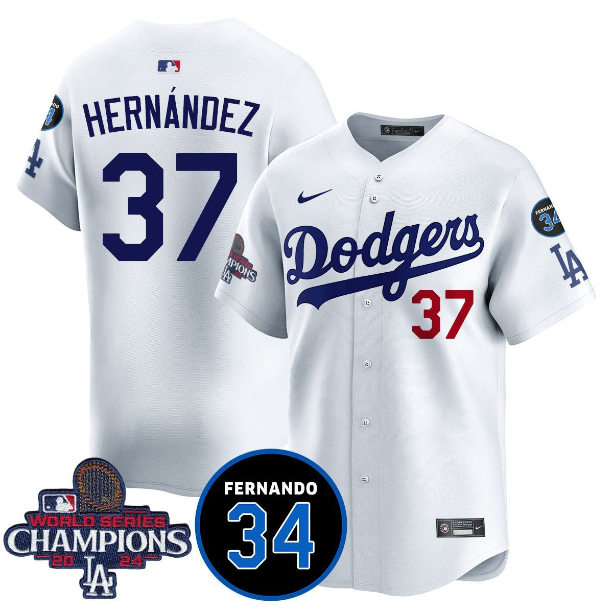 LA Dodgers - World Series Champions 2024 Jersey - All Stitched