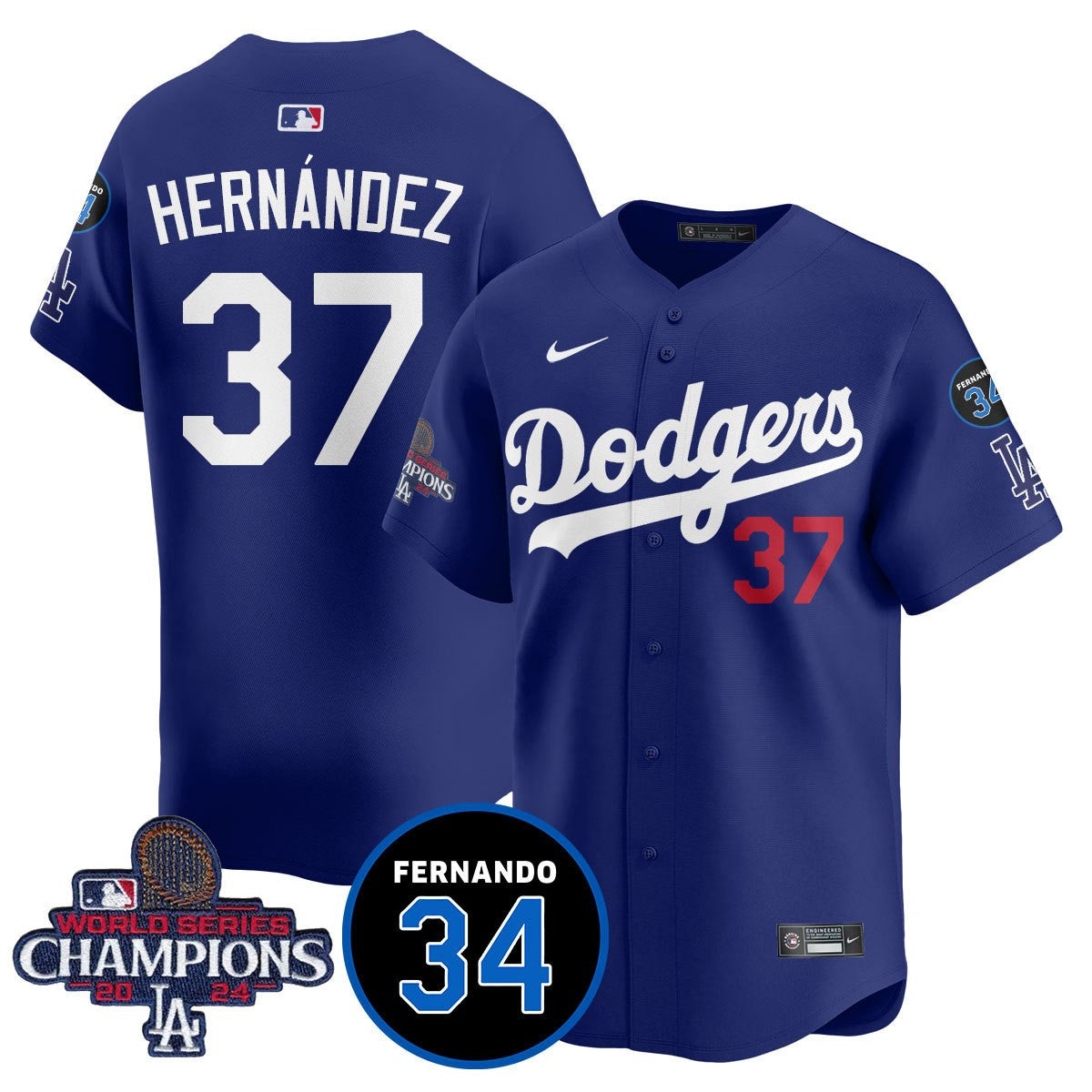 LA Dodgers - World Series Champions 2024 Jersey - All Stitched