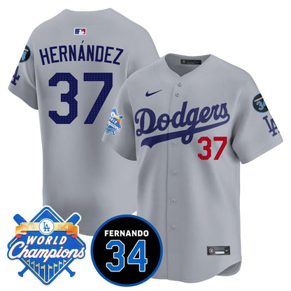 LA Dodgers - World Series Champions 2024/Fernando Valenzuela Memorial Jersey - All Stitched