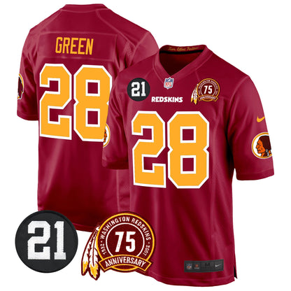 Washington Redskins 75th & Sean Taylor Patch Game Jersey - All Stitched