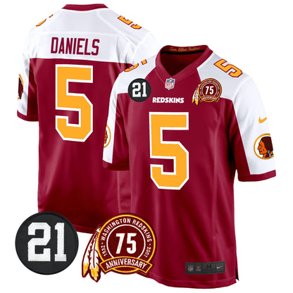 Washington Redskins 75th & Sean Taylor Patch Game Jersey - All Stitched