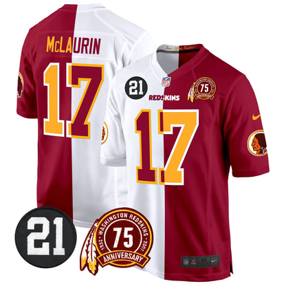 Washington Redskins 75th & Sean Taylor Patch Game Jersey - All Stitched