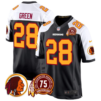 Washington Redskins 75th Patch Throwback Game Jersey - All Stitched