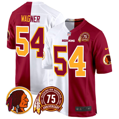 Washington Redskins 75th Patch Throwback Game Jersey - All Stitched