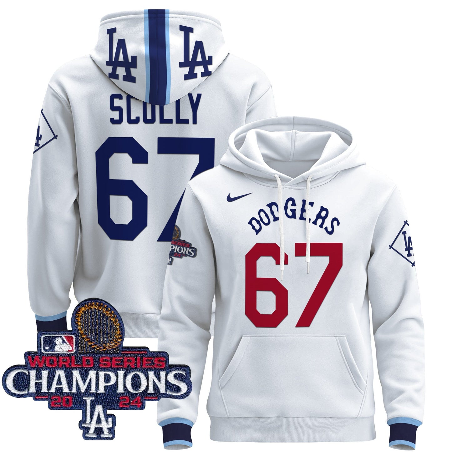 Dodgers Tribute 2024 World Series Champions Pullover Hoodie