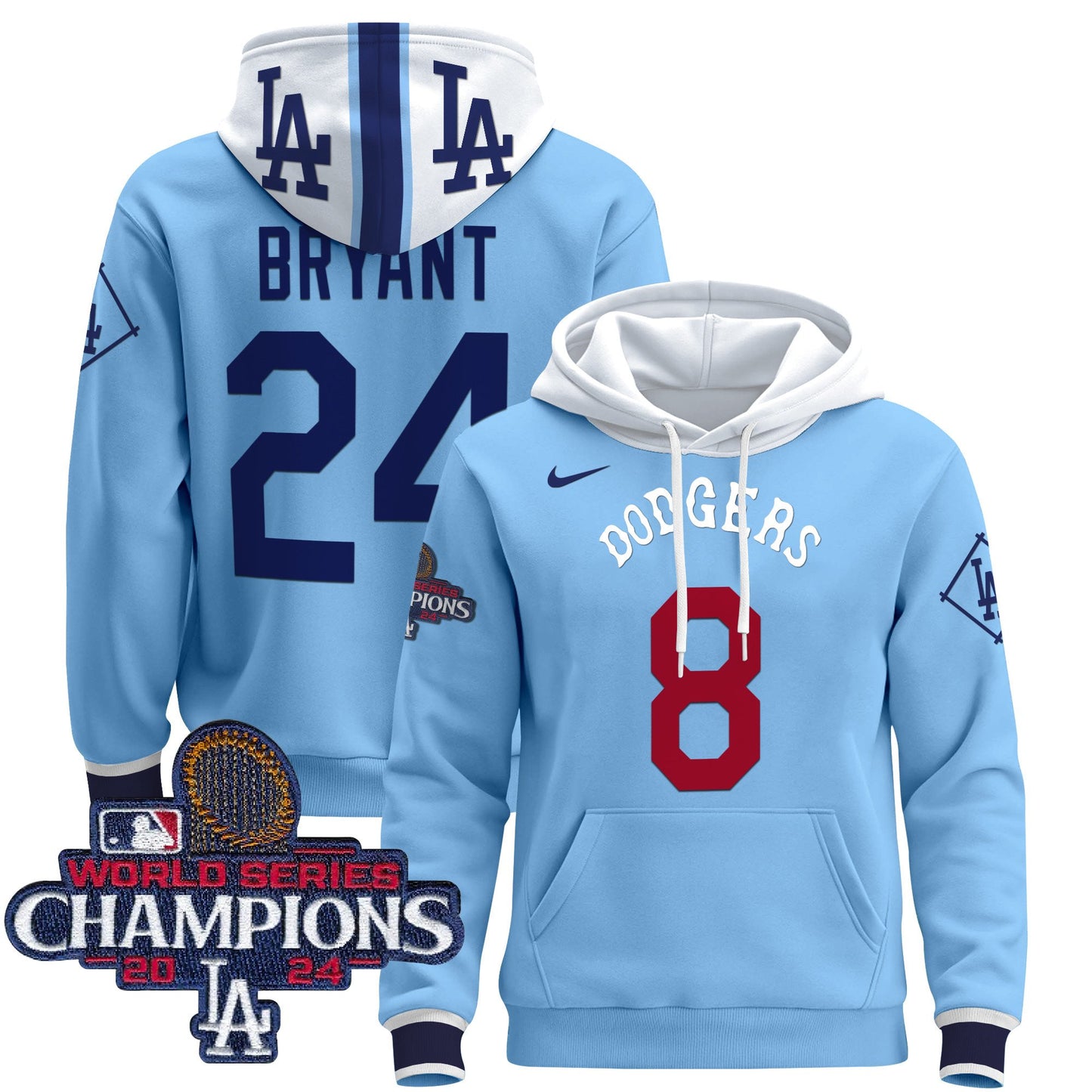 Dodgers Tribute 2024 World Series Champions Pullover Hoodie