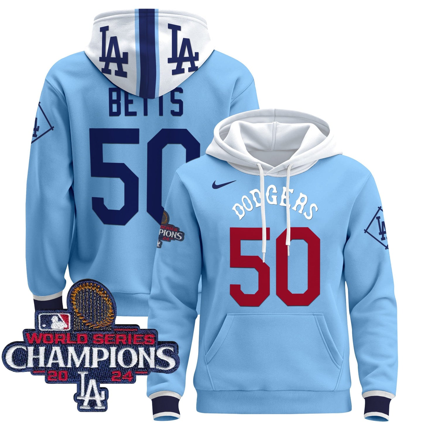 Dodgers Tribute 2024 World Series Champions Pullover Hoodie