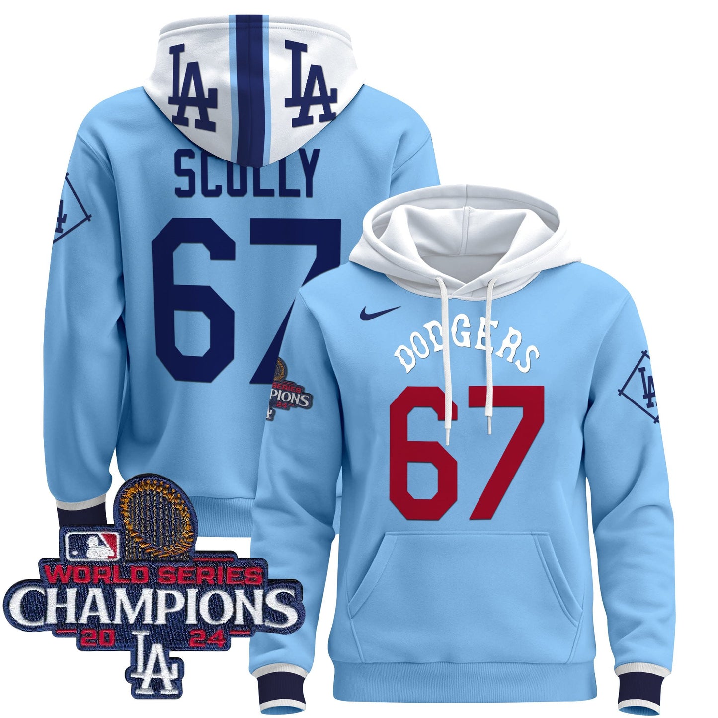 Dodgers Tribute 2024 World Series Champions Pullover Hoodie