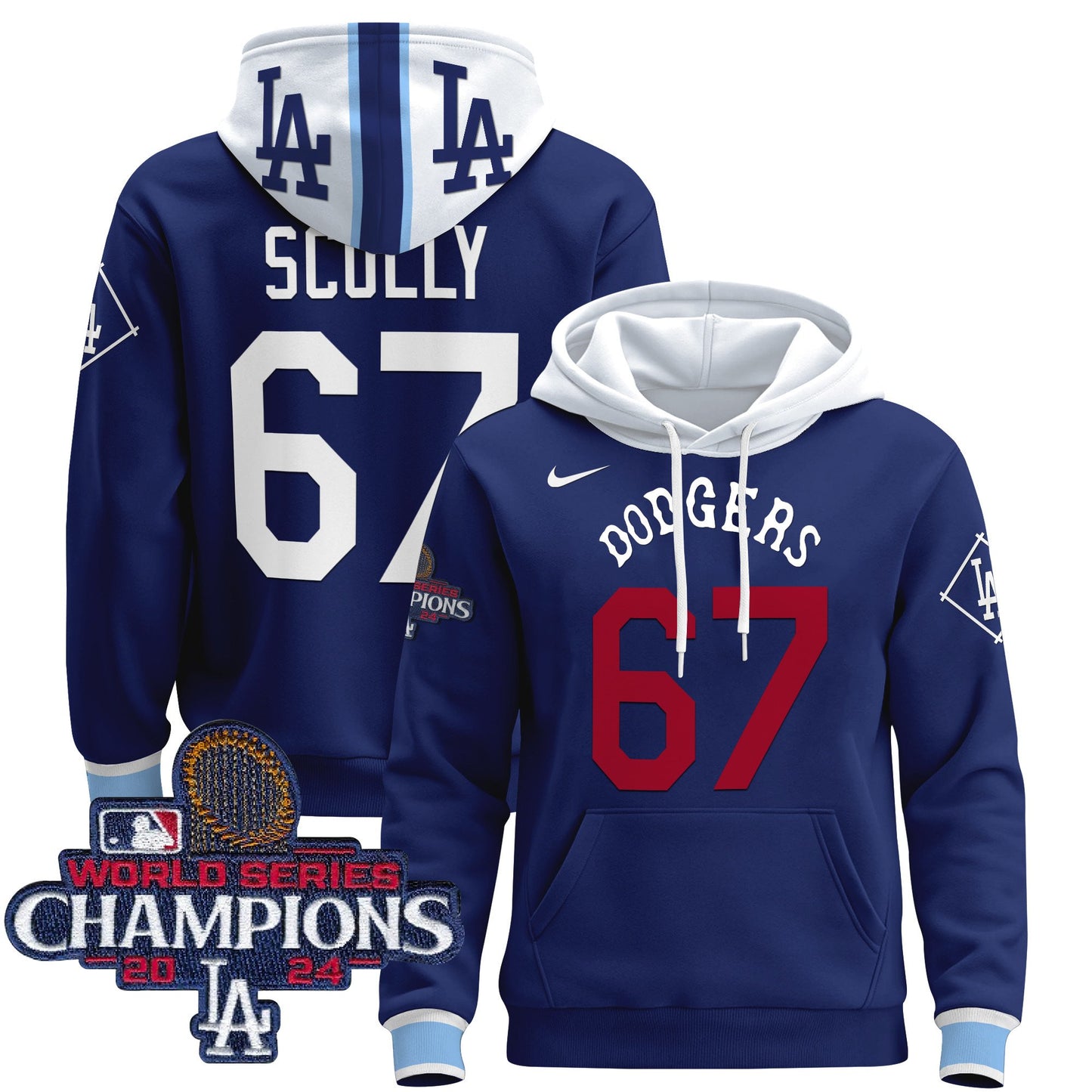 Dodgers Tribute 2024 World Series Champions Pullover Hoodie