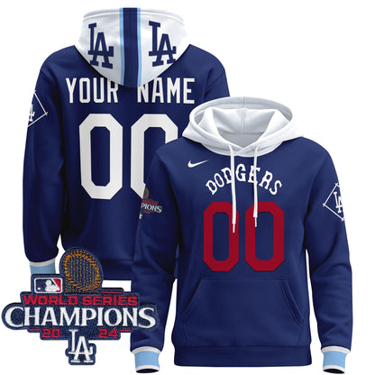 Dodgers Tribute 2024 World Series Champions Custom Pullover Hoodie