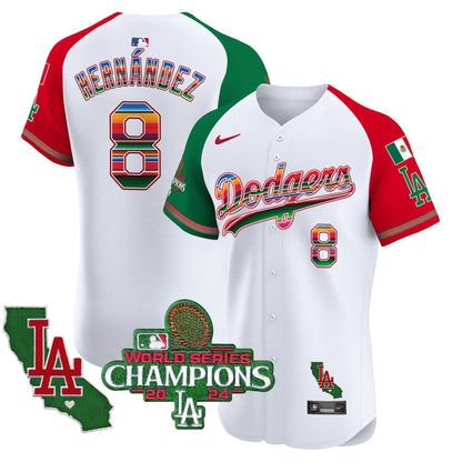 Dodgers Mexico 2024 World Series Champions Vapor Premier Elite Jersey - All Stitched